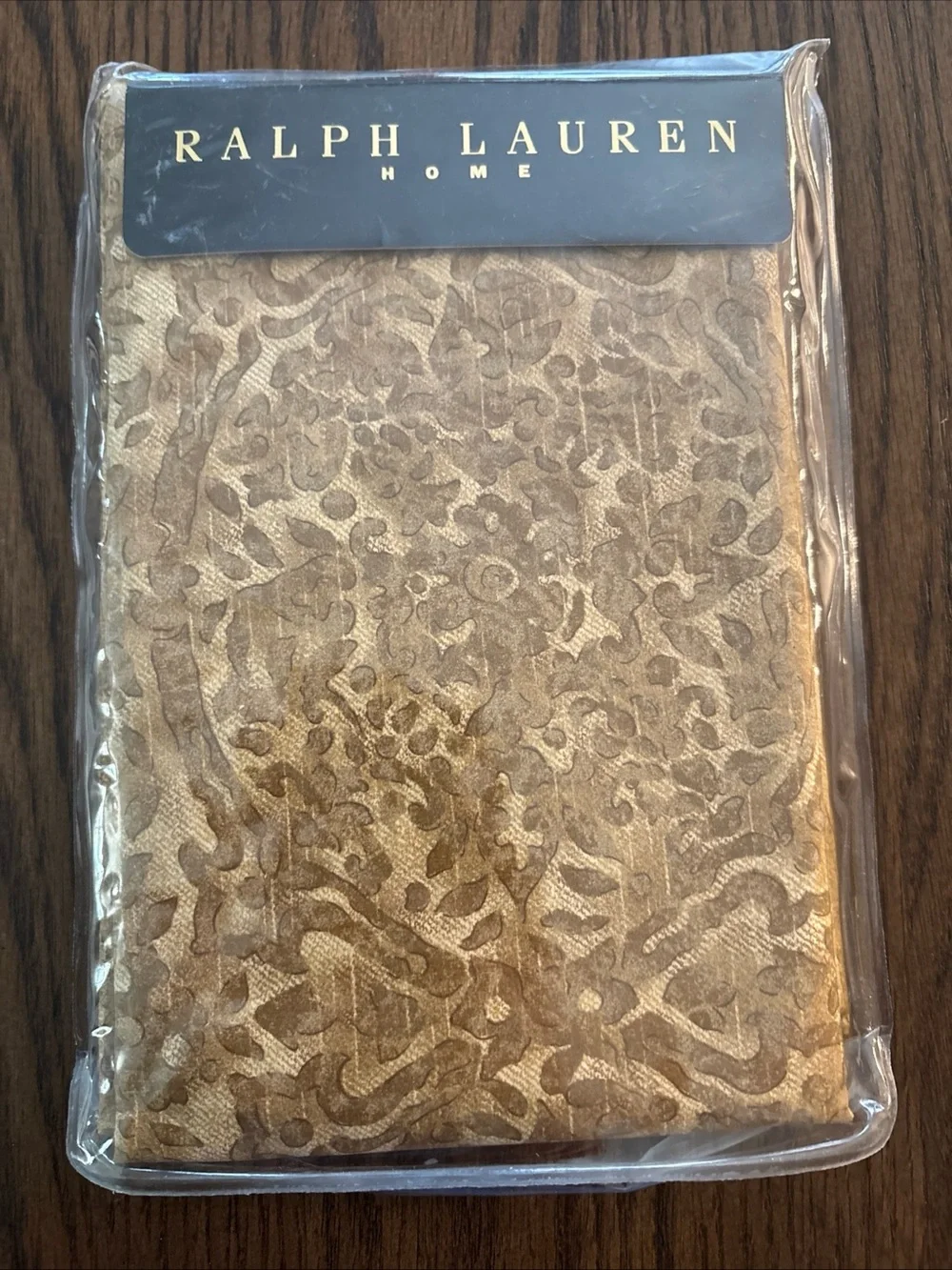 Ralph Lauren KING pillow cases vintage Rossellini camel/gold 90s Sealed #1184CL